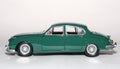 1959 Jaguar Mark 2 metal scale toy car sideview Royalty Free Stock Photo
