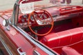 1959 Red Chevy Impala Convertible Interior Royalty Free Stock Photo