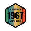 1967 vintage t shirt design vector, vintage design