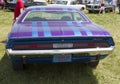 1970 Purple Dodge Challenger Rear View Royalty Free Stock Photo