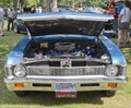 1971 blue Chevy Nova front view