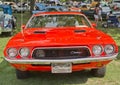 1972 Orange Dodge Challenger Front View Royalty Free Stock Photo