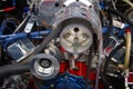 1980 Red Ford Mustang BDS Racing Engine Royalty Free Stock Photo