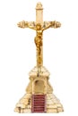 19th Century crucifix with golden Jesus figure