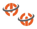 1M W letter swoosh orbit logo