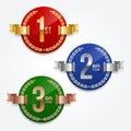 1st; 2nd; 3rd awards emblems