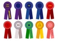 1st, 2nd, and 3rd Place Ribbons and More Vector Royalty Free Stock Photo