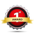 1st award sign Royalty Free Stock Photo