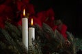 2 Advent Candles Royalty Free Stock Photo