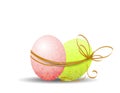 2 Easter Eggs Wrapped in String
