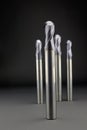 2 flute ball nose carbide end mills Royalty Free Stock Photo