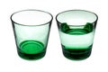 2 Green glasses