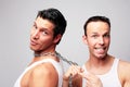 2 man chain Royalty Free Stock Photo