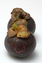 2 mangosteens Royalty Free Stock Photo