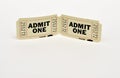 2 tickets for 1 Royalty Free Stock Photo