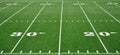 20 & 30 Yard Line on American Football Field
