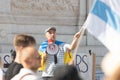 20 august 2023 Restauradores square, Lisbon, Portugal: Rally organized by Russian, Belarusian and Ukrainian activists