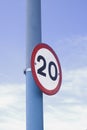 20 mph speed limit sign Royalty Free Stock Photo