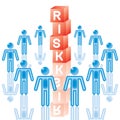 20. Risk Management in blue. Royalty Free Stock Photo