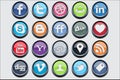 20 social media classic icons Royalty Free Stock Photo