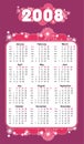 2008 abstract violet calendar