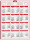 2008 Year vector calendar