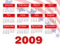 2009 calendar vector Royalty Free Stock Photo