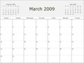 2009 Year Monthly calendar