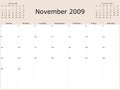 2009 Year Monthly calendar