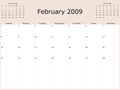 2009 Year Monthly calendar