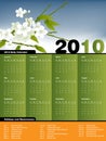 2010 Calendar Royalty Free Stock Photo