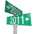 2010 Changing to 2011 - Two-Way Street Sign