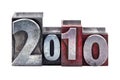 2010 in letterpress Royalty Free Stock Photo