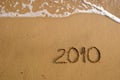 2010 on the sand Royalty Free Stock Photo