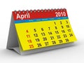2010 year calendar. April Royalty Free Stock Photo
