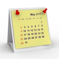 2010 year calendar. May Royalty Free Stock Photo