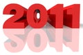 2011 3d in red and grey Royalty Free Stock Photo