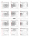 2011 calendar Royalty Free Stock Photo