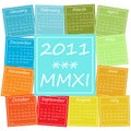 2011 calendar in seasonal colors