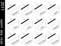 2011 calendar tags Royalty Free Stock Photo