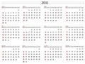 2011 calendar template Royalty Free Stock Photo