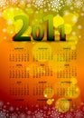 2011 card beautiful calendar Royalty Free Stock Photo