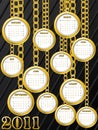 2011 hanging months calendar Royalty Free Stock Photo