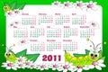2011 Kid calendar with grubs Royalty Free Stock Photo