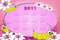 2011 Kid calendar with grubs Royalty Free Stock Photo