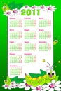 2011 Kid italian calendar with grubs Royalty Free Stock Photo