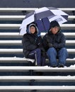 2011 NCAA Football - fans in the snow