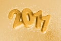 2011 new year - gold star Royalty Free Stock Photo