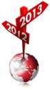 2012-2013 Red Sign Royalty Free Stock Photo