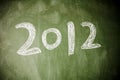 2012 on the blackboard Royalty Free Stock Photo